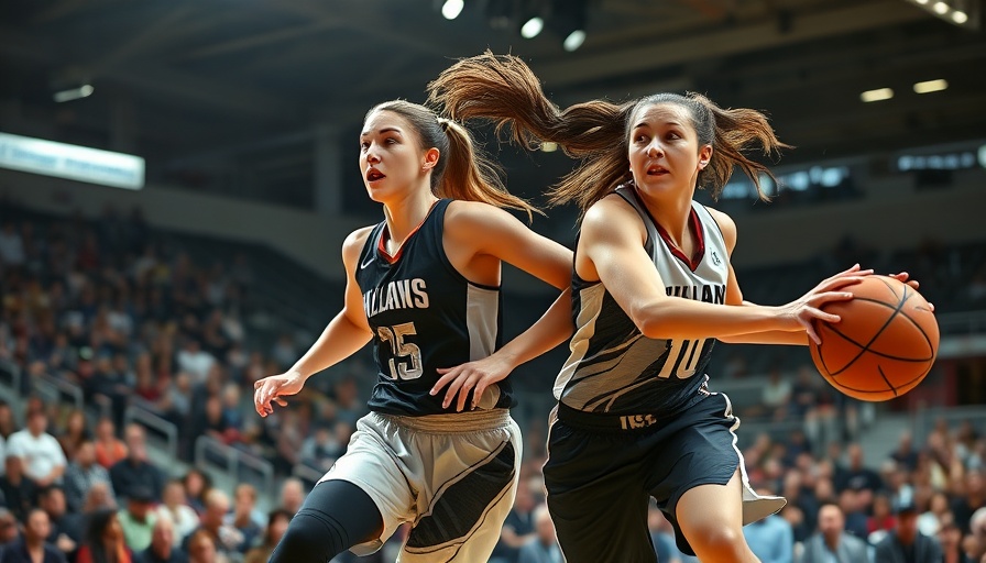 Intense basketball match featuring two players in action, Indiana Statewide