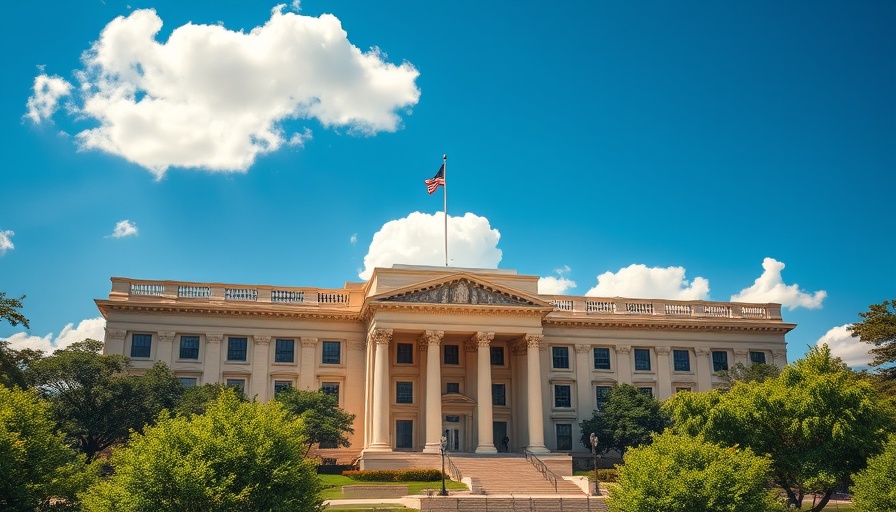 US State Department building under a blue sky, symbolizing security.