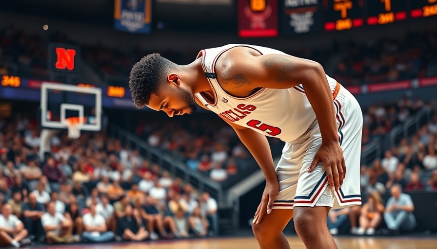 Athlete from Indiana Fever showing discomfort during game, basketball court.