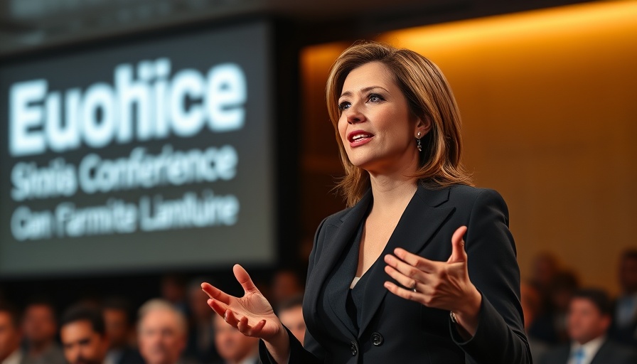 Confident woman speaking at conference, WNBA CBA negotiations.