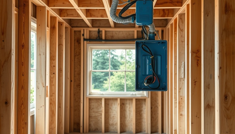 Hancock County housing improvements shown in a construction site image with electrical work.