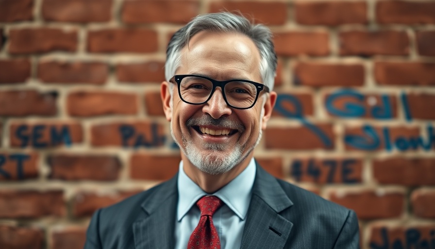 PBS Fort Wayne new CEO smiling in front of a brick wall.