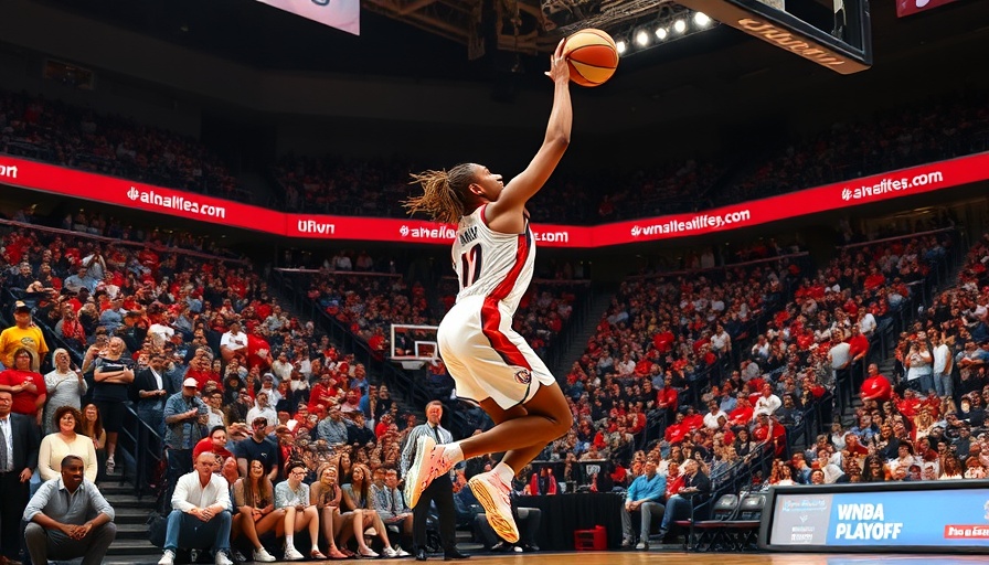 Intense playoff atmosphere in WNBA game, player shooting.