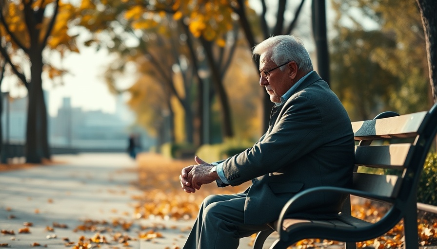 Solemn man sitting on a park bench in Indiana, reflecting on life, highlighting homelessness in Indiana.