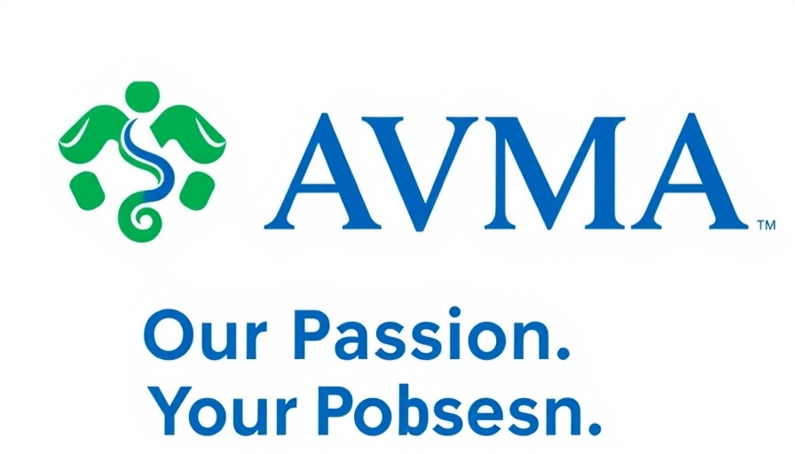 AVMA logo with veterinary symbol and text.