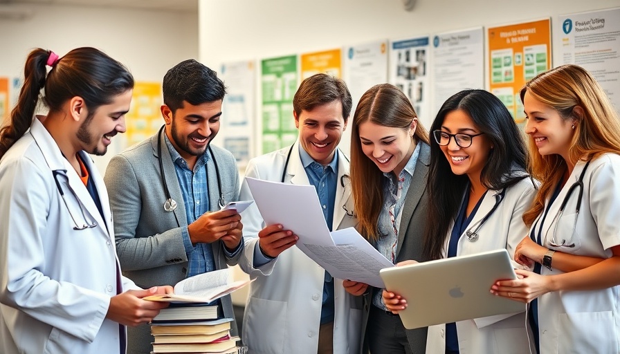 Veterinarians reviewing scholarship documents at Arkansas State.