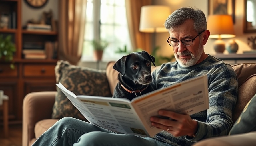 Pet owner reading about rabies risks in a cozy living room.