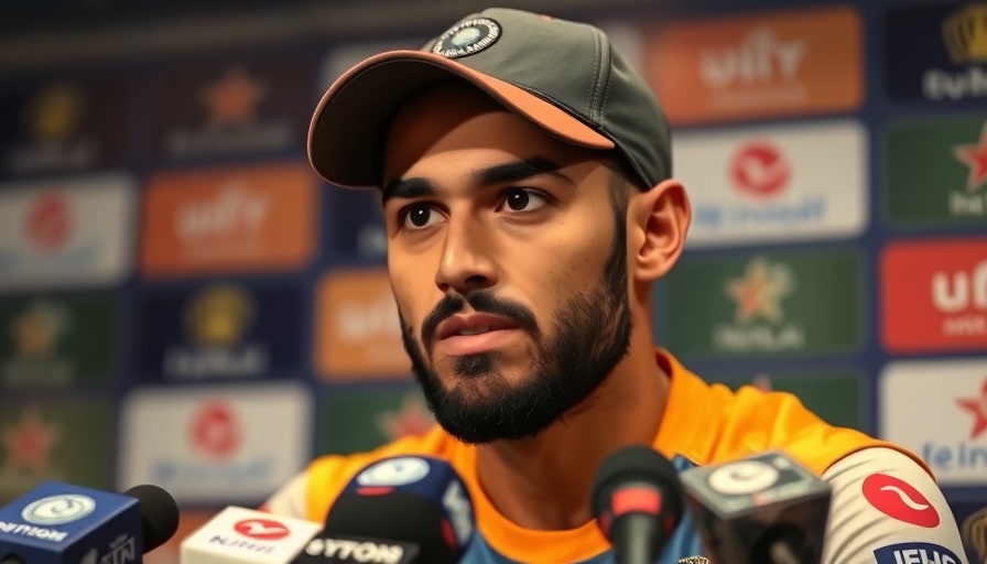 Cricket player at press conference discussing Joe Root's dismissal.