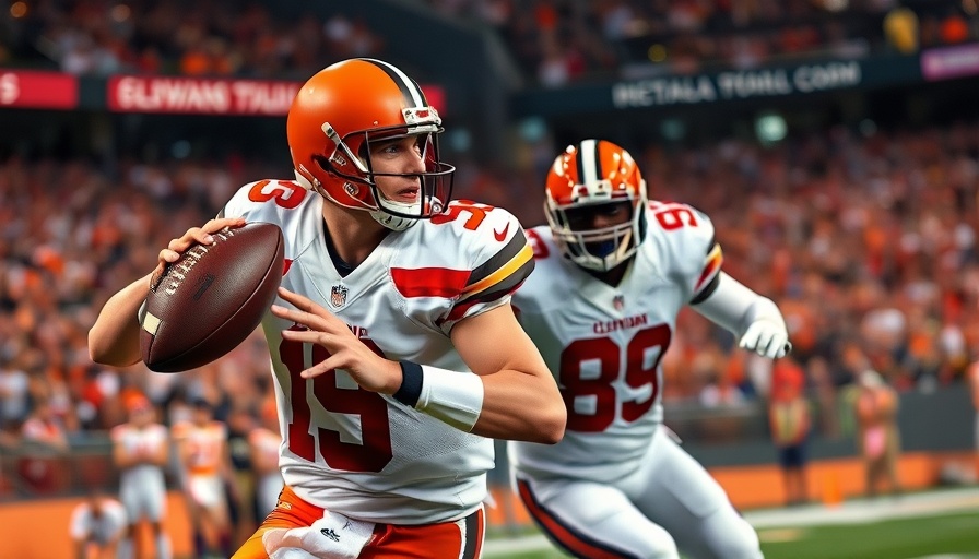 Shedeur Sanders NFL debut action with Browns evading a tackle.