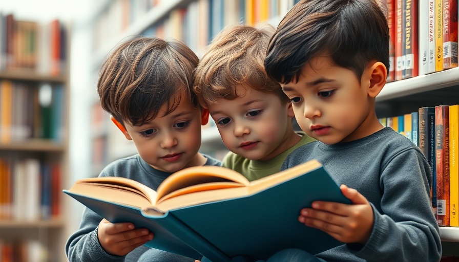Wayne County Head Start children reading in library.
