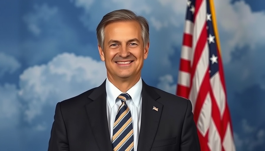 Middle-aged man in a suit smiling, Trump IRS shake-up context.