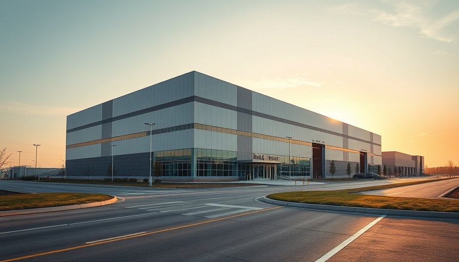 Modern industrial building in Indiana at sunrise, Indiana Business News.