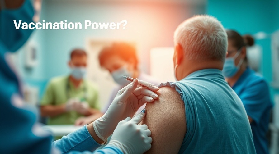 Adult receiving a measles vaccine in a bright clinic, highlighting vaccination importance.