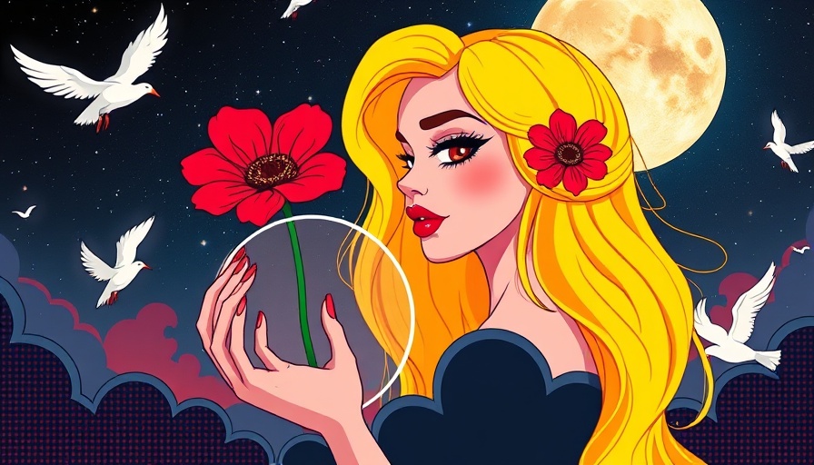 Abstract woman reclaiming power in a vibrant, stylized digital art.
