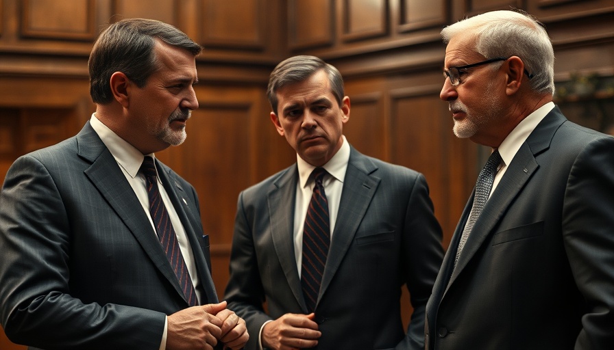 Men in formal discussion, impacting USAID contracts on global health.