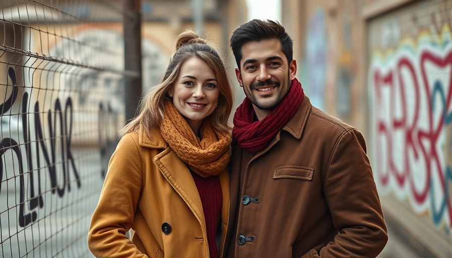 Couple in urban setting, hinting at fentanyl crisis recovery trends.