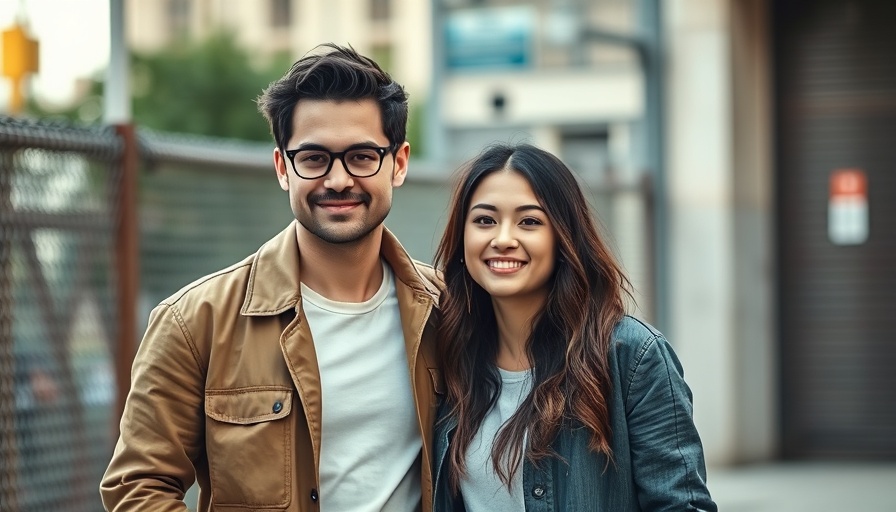 Urban couple posing with soft daylight, related to fentanyl deaths plunging.