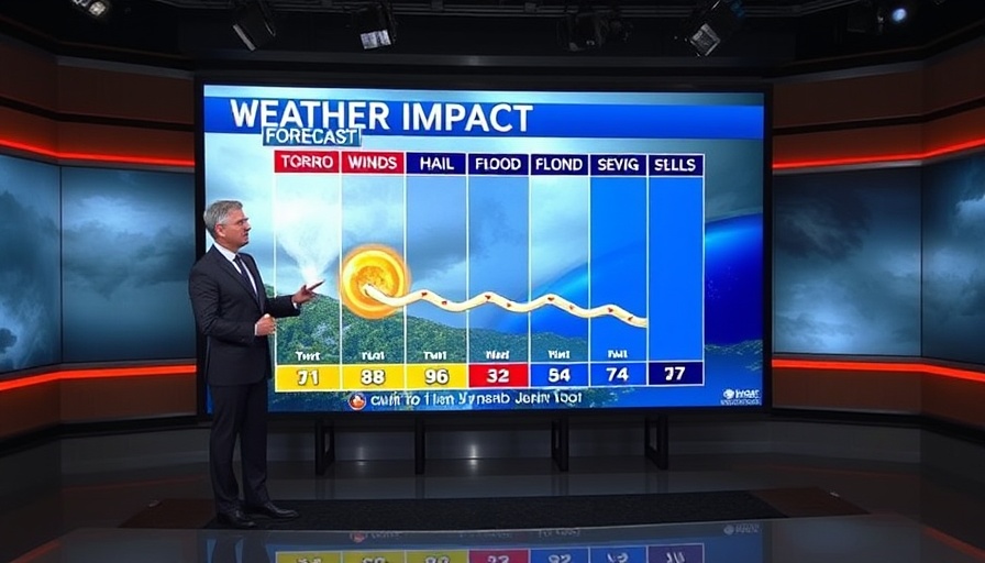 Severe Storm Threat Sunday with impact forecast and anchor.