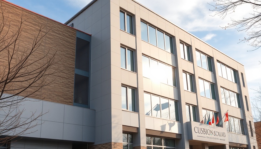 Exterior of Rock Hill Schools building showcasing school identity