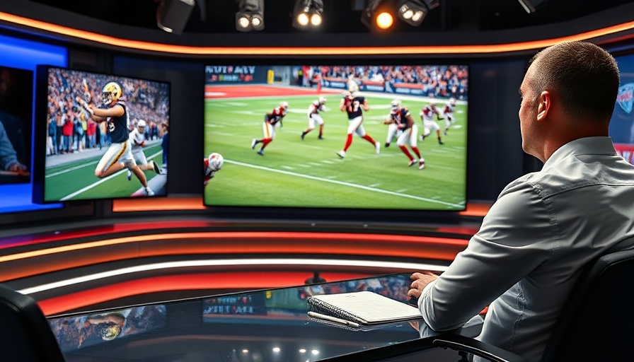 Sports analyst discusses game highlights in studio.
