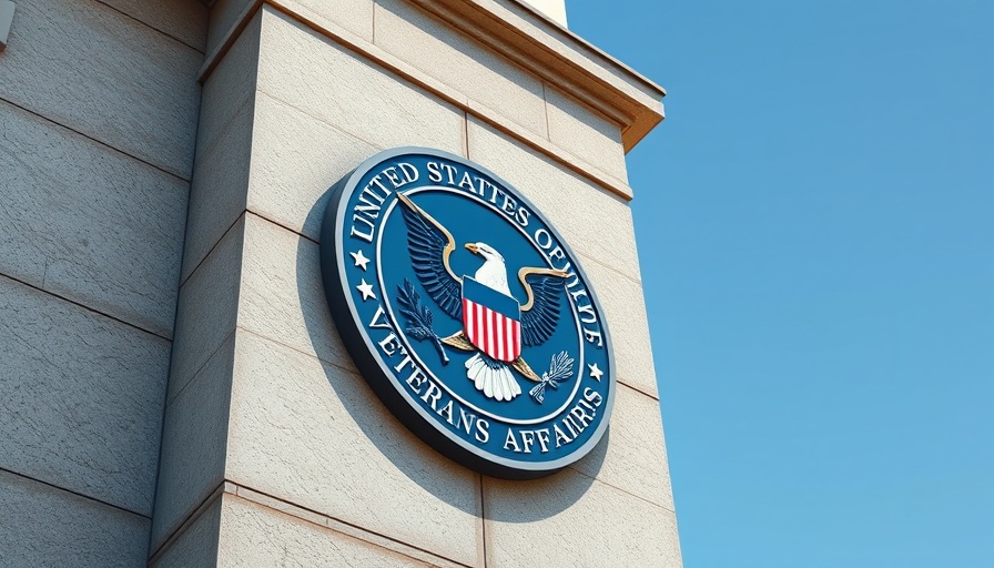 United States Department of Veterans Affairs emblem on building.