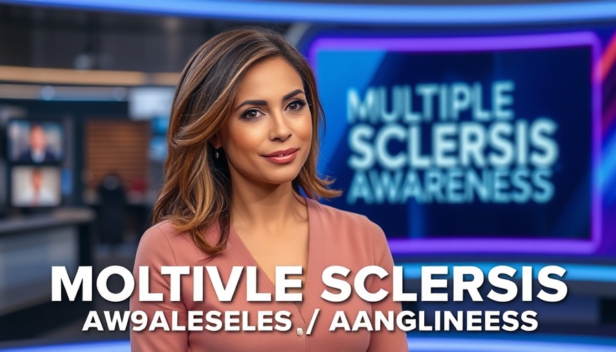 Charlotte multiple sclerosis support news segment with female anchor reporting.