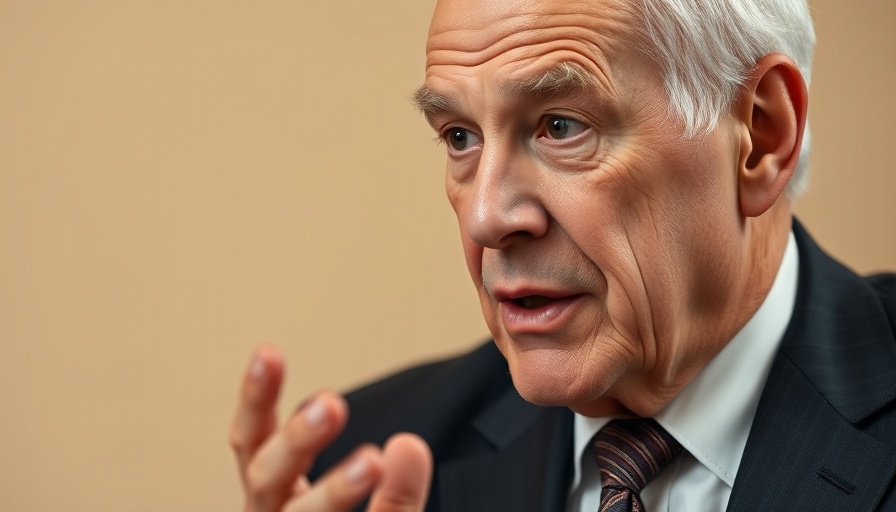Distinguished man addressing vaccine misinformation and public health.