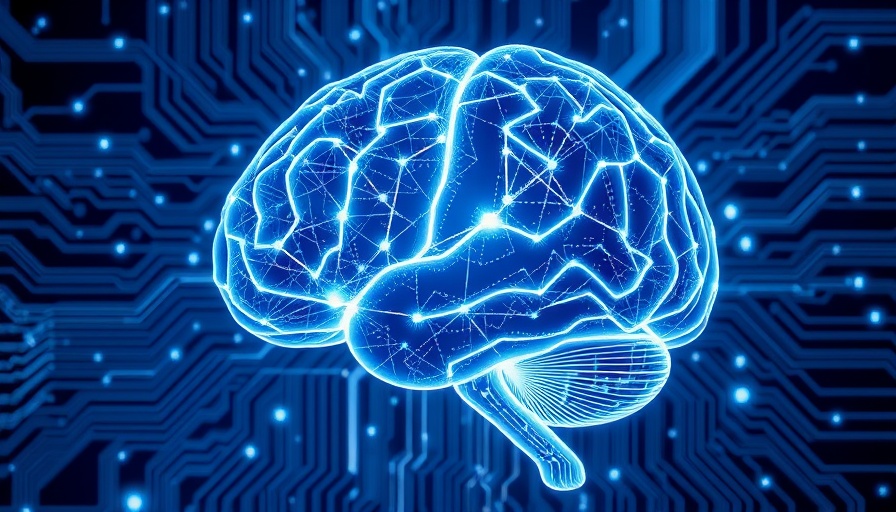 Futuristic AI brain overlay; AI in North Carolina health care theme.