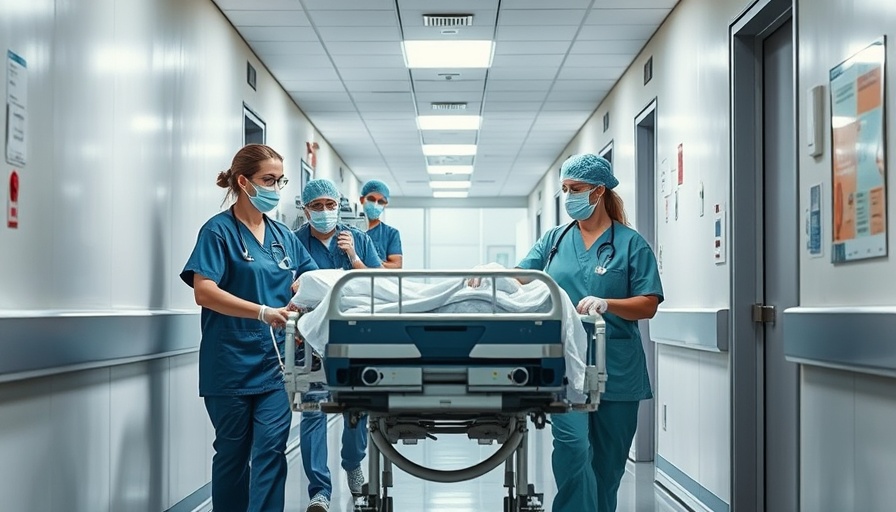 Medical team transports patient for organ donation in Charlotte hospital.