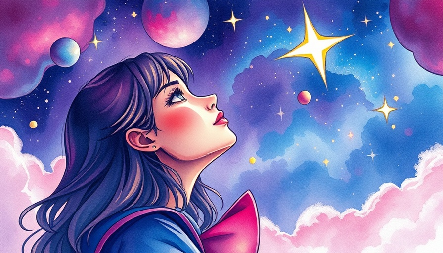 Mindfulness practices for grieving loss: woman gazing at star.
