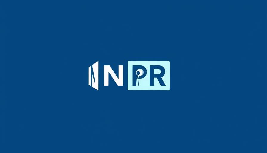 NPR logo with headphones and signal icon in blue.