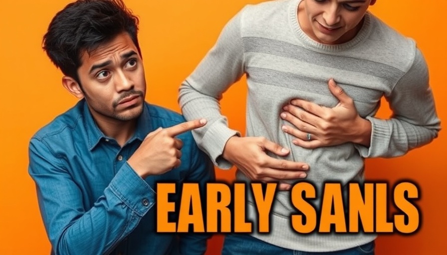Silent signs of pancreatic cancer: man indicating early symptoms.