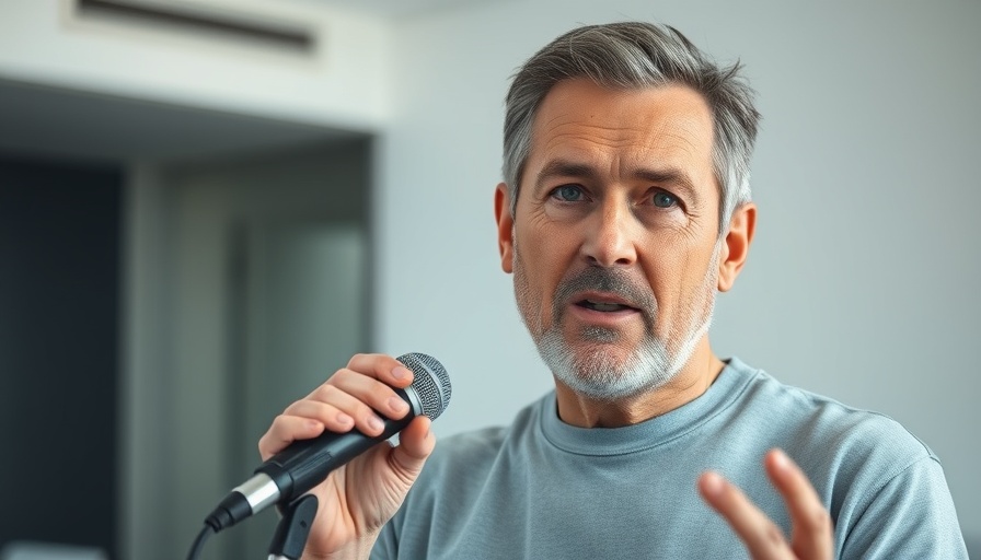 Middle-aged man discussing the health effects of seed oils on skin.