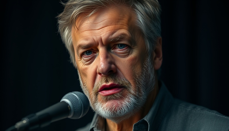 Middle-aged man discussing rice water for skin care.