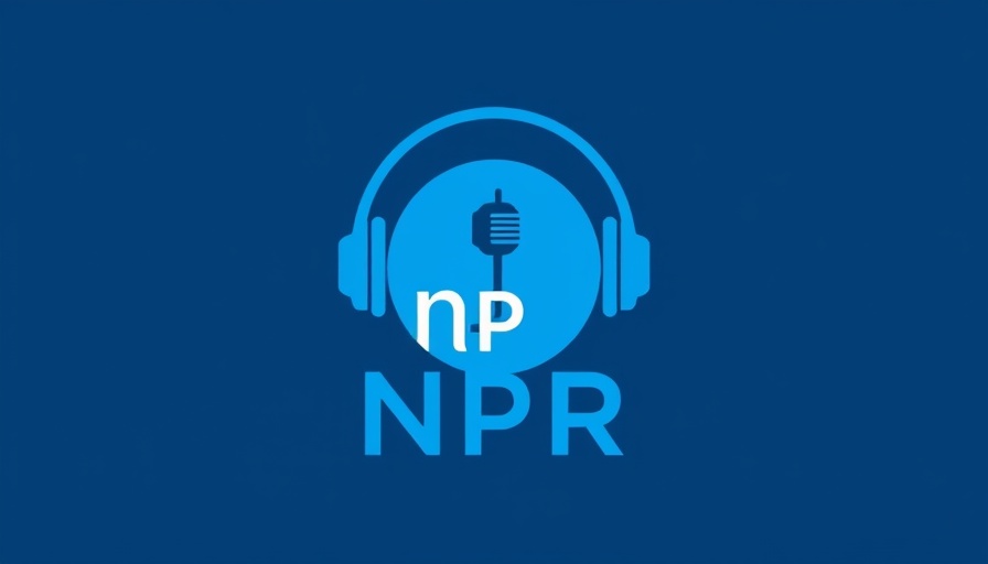 Minimalistic NPR logo with headphones, related to changing attitudes about Alzheimer's disease.