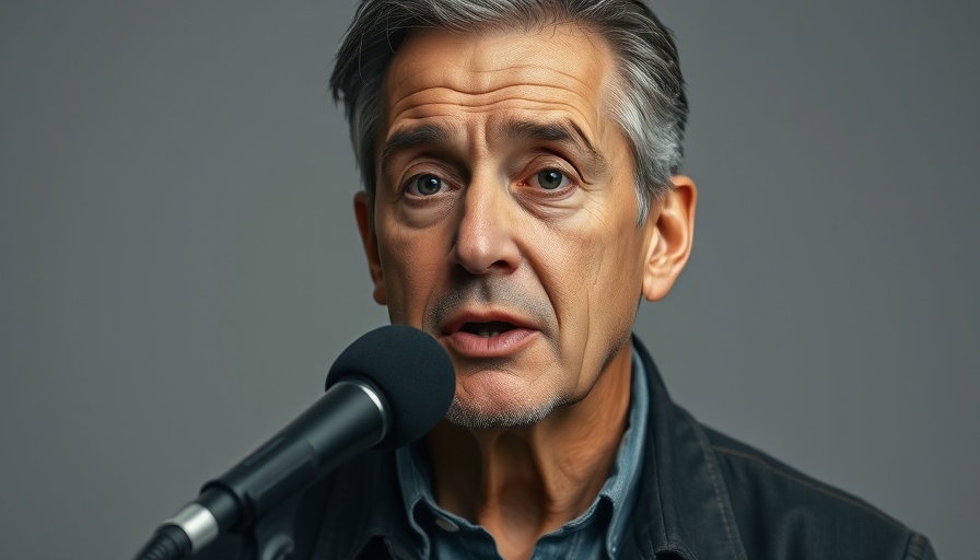 Middle-aged man discussing combat cortisol face on video.