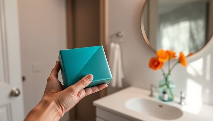 At-home cervical cancer screening tool in a stylish bathroom setup.