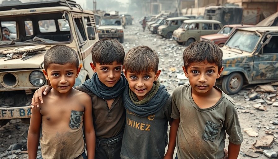 Khartoum rebuilding after civil war: Boys amidst rubble