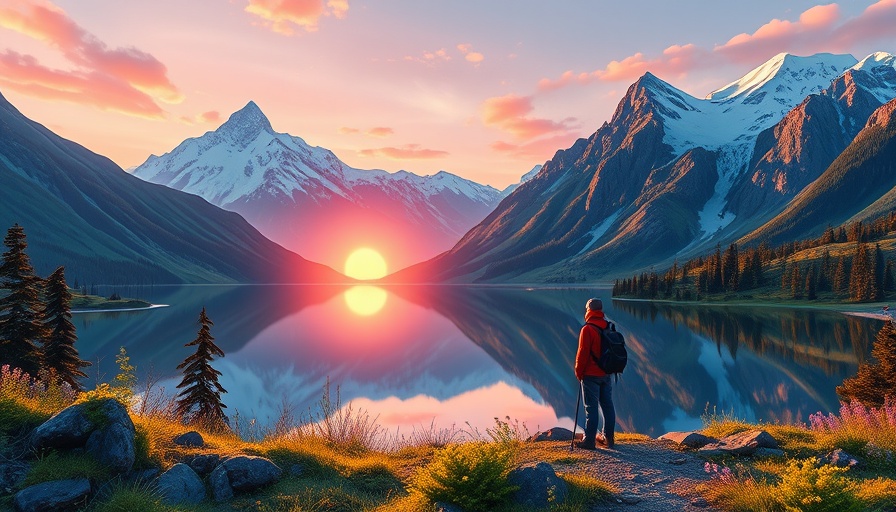Awe Journal Benefits and Mindfulness Practices in stunning mountain vista with hiker