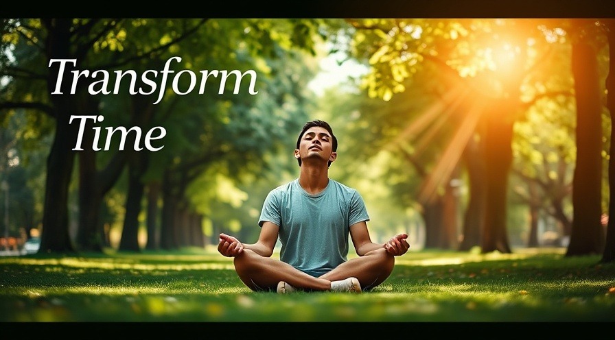 Serene individual practicing guided meditation techniques for anxiety relief in a sunny park.