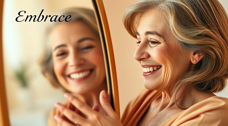 Joyful older woman practicing self-love challenges as you age, embracing herself.