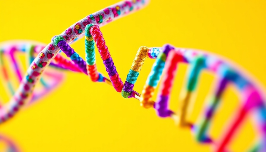 Vibrant 3D DNA helix for Embark Vet Dog DNA testing.