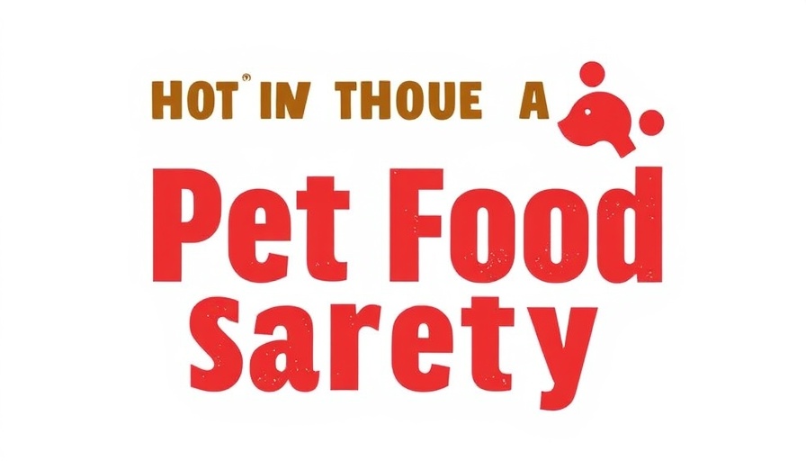 Pet food safety regulations headline in red and black text