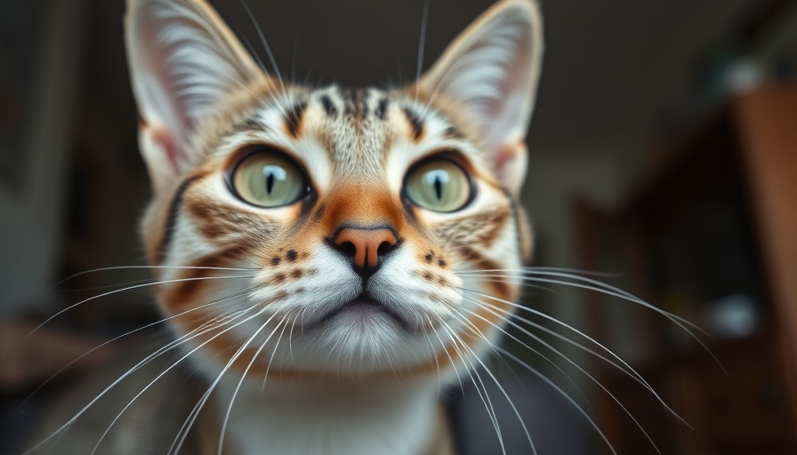 Close-up of tabby cat's whiskers in focus, facts about cat whiskers