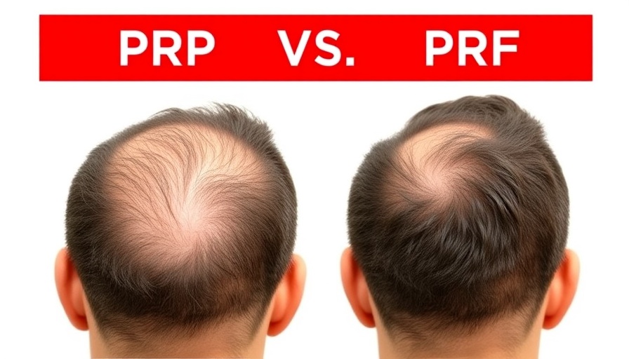 PRP vs PRF hair restoration comparison showing regrowth results.