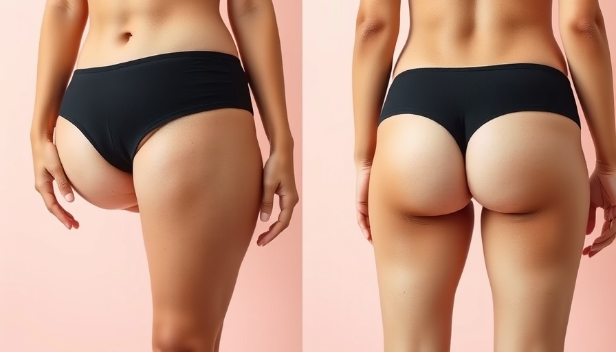 Side profile transformation showcasing excess skin after weight loss.