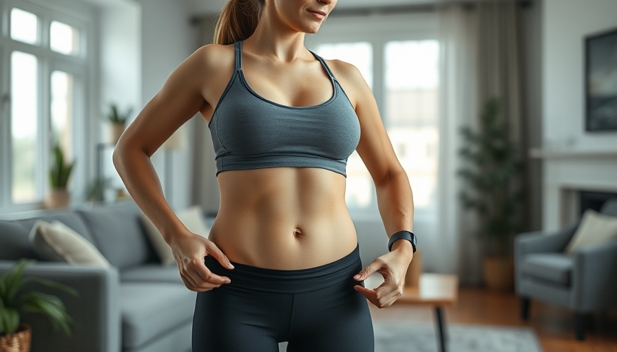 Athletic woman showing loose jeans for muscle maintenance