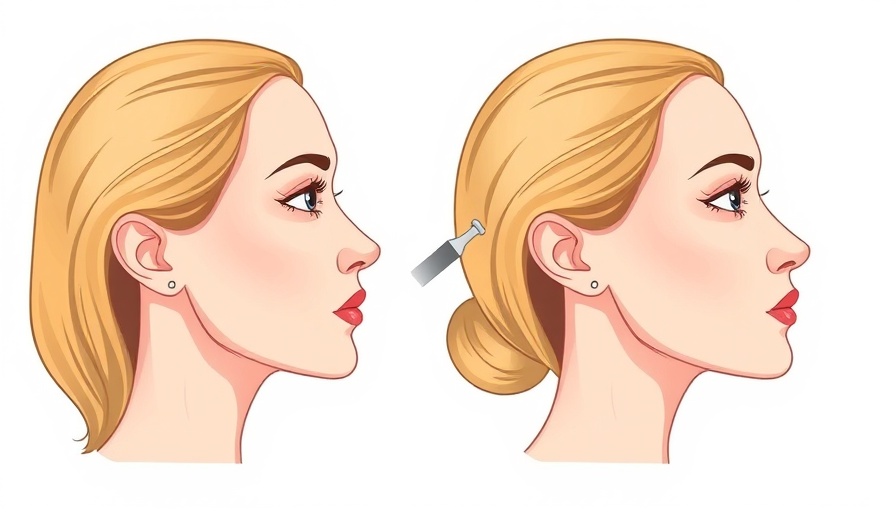 Rhinoplasty recovery illustrated through before, during, and after stages.