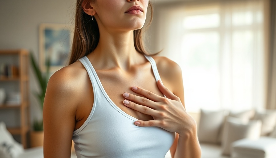 Woman contemplating breast reconstruction in a calm setting.