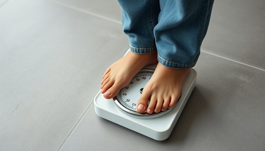 Foot on scale for medical weight loss journey